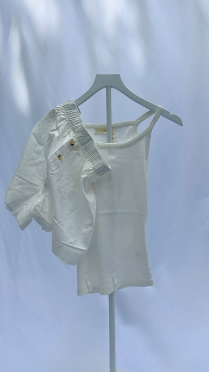 Every Day Ribbed Tank (Off White) *Customizable*