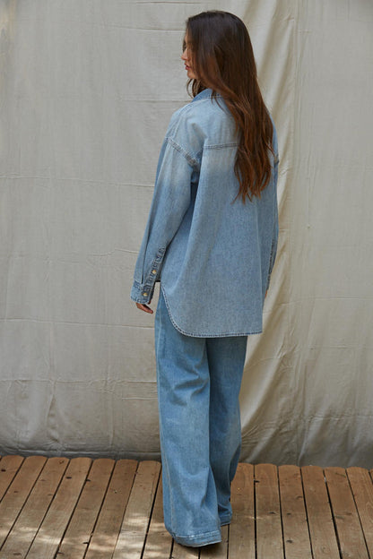 Personality Denim Button Down *Customizable*