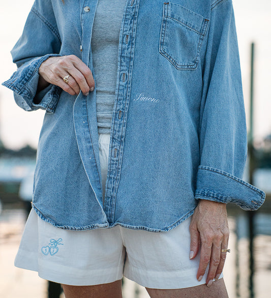 Personality Denim Button Down *Customizable*