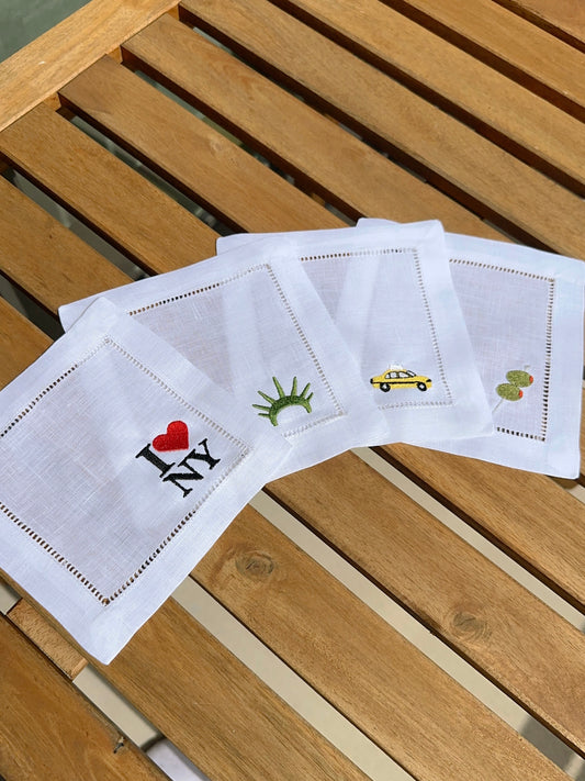 Linen Cocktail Napkins *Customizable*