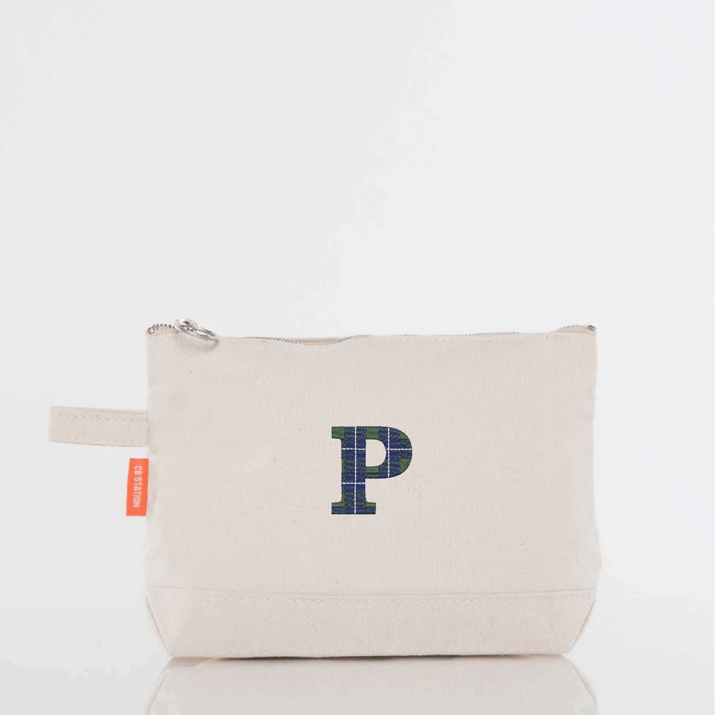 Canvas Zipper Initial Pouch