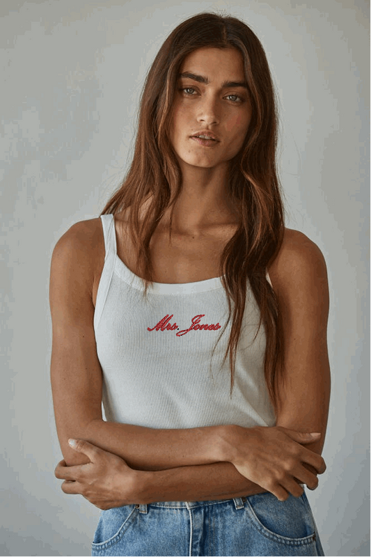 Every Day Ribbed Tank (Off White) *Customizable*