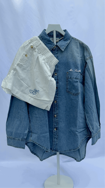 Personality Denim Button Down *Customizable*
