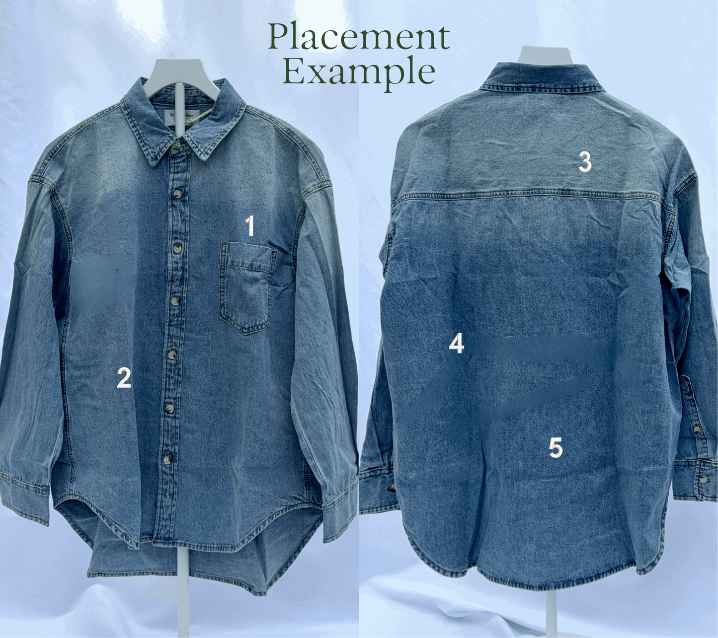 Personality Denim Button Down *Customizable*